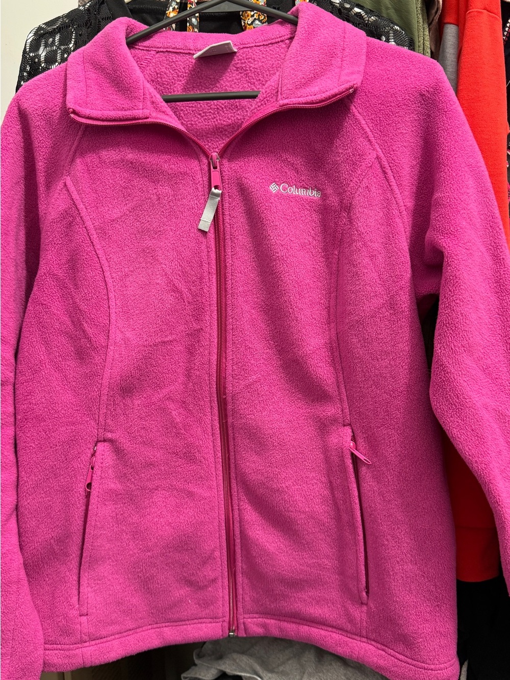 Columbia Women’s sz Med Hot Pink Full-Zip Fleece Jacket